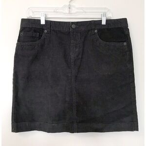 G. H. BASS & CO Sz 8 Gry 5 Pckt Cord Stretch Skirt